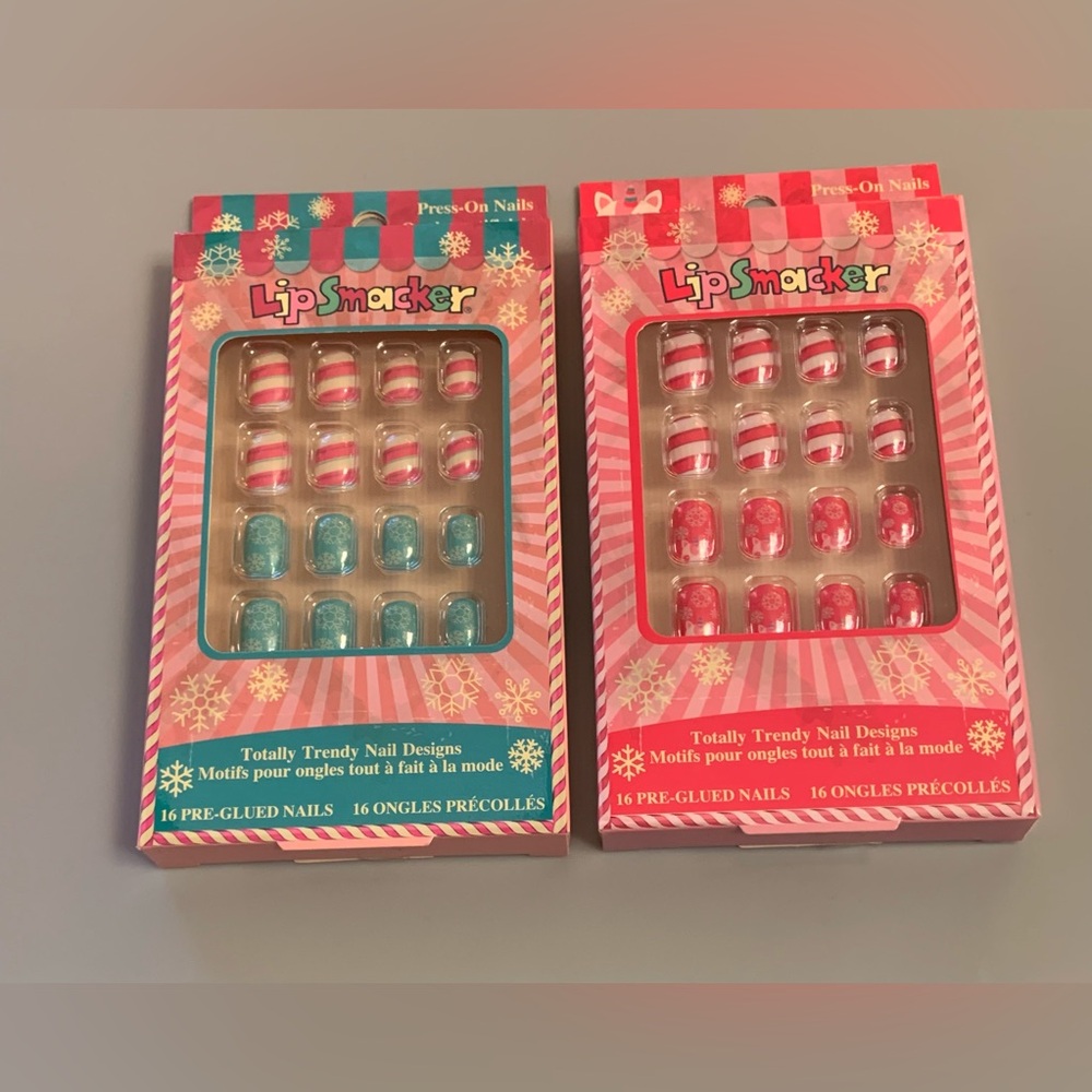 (2) Lip Smacker Press-On Nails Set